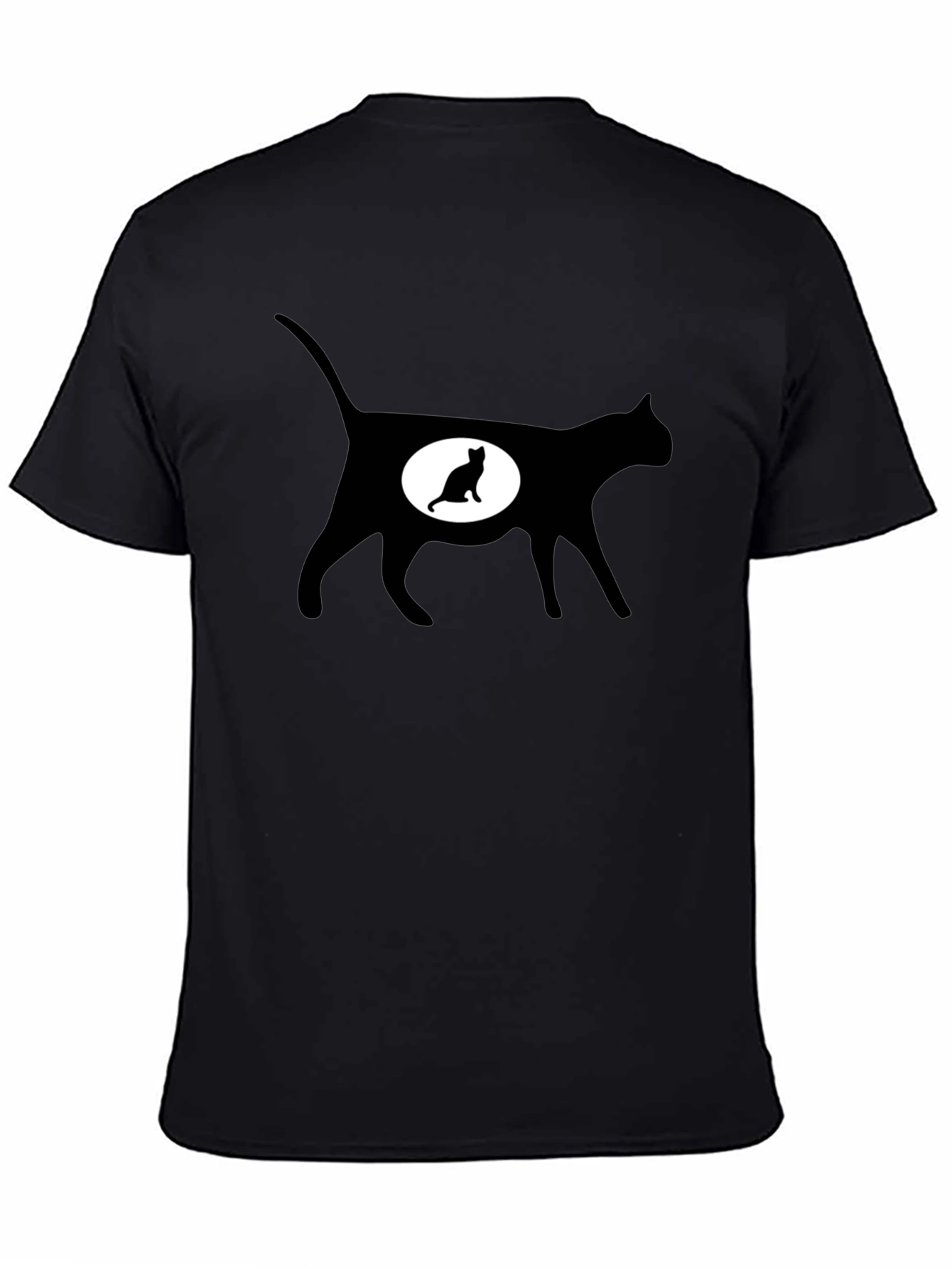 Cat Silhouette T-Shirt - Expecting Kitten