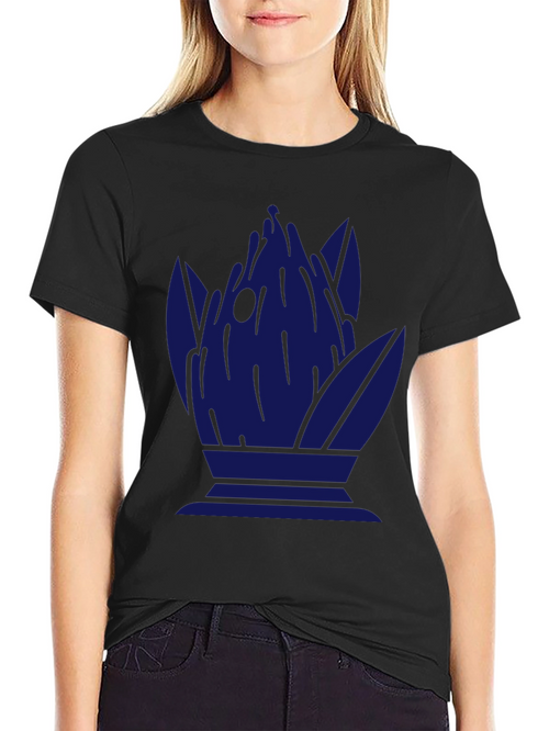 Abstract Blue Graphic Print T-Shirt