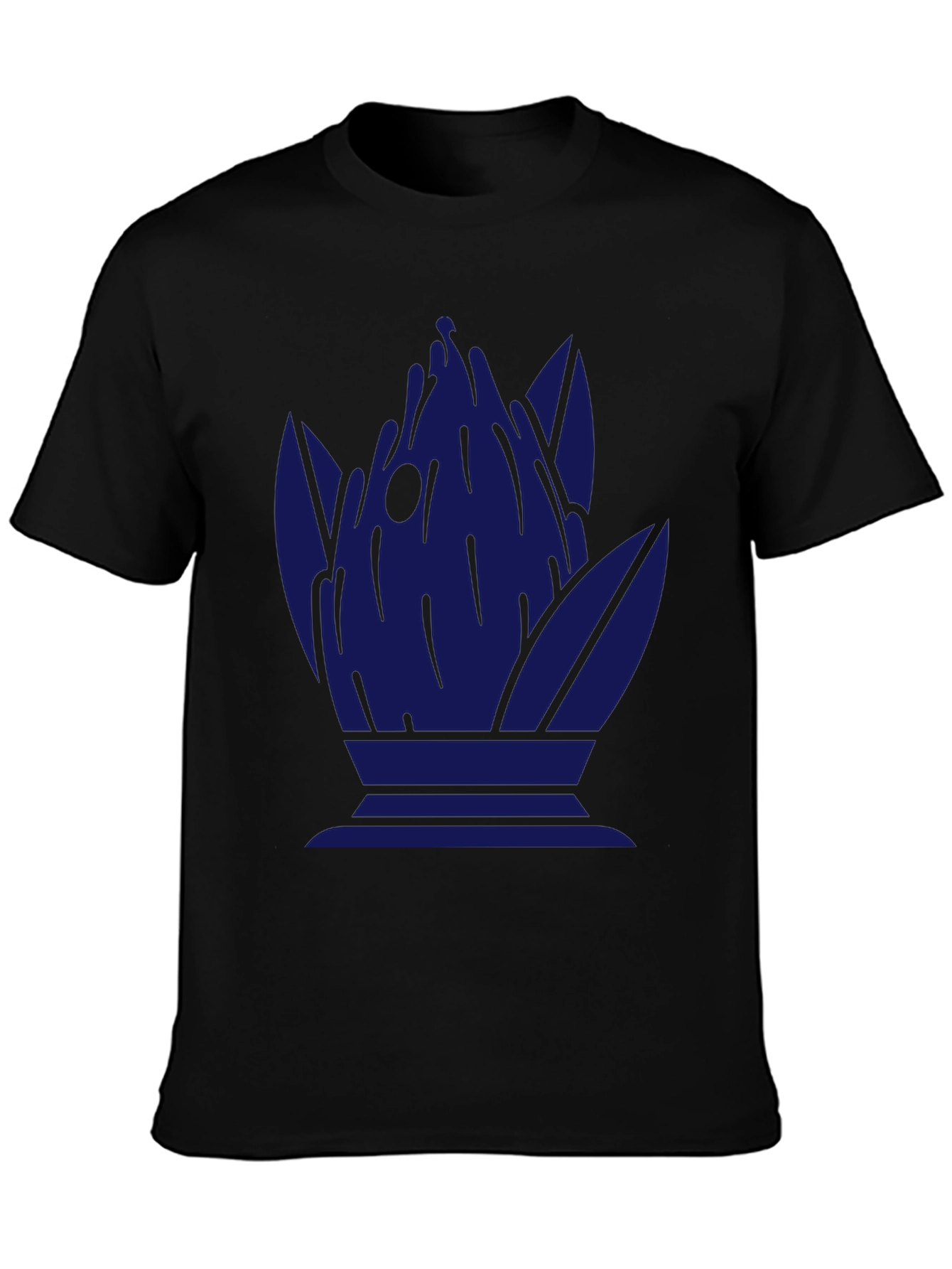 Abstract Blue Graphic Print T-Shirt