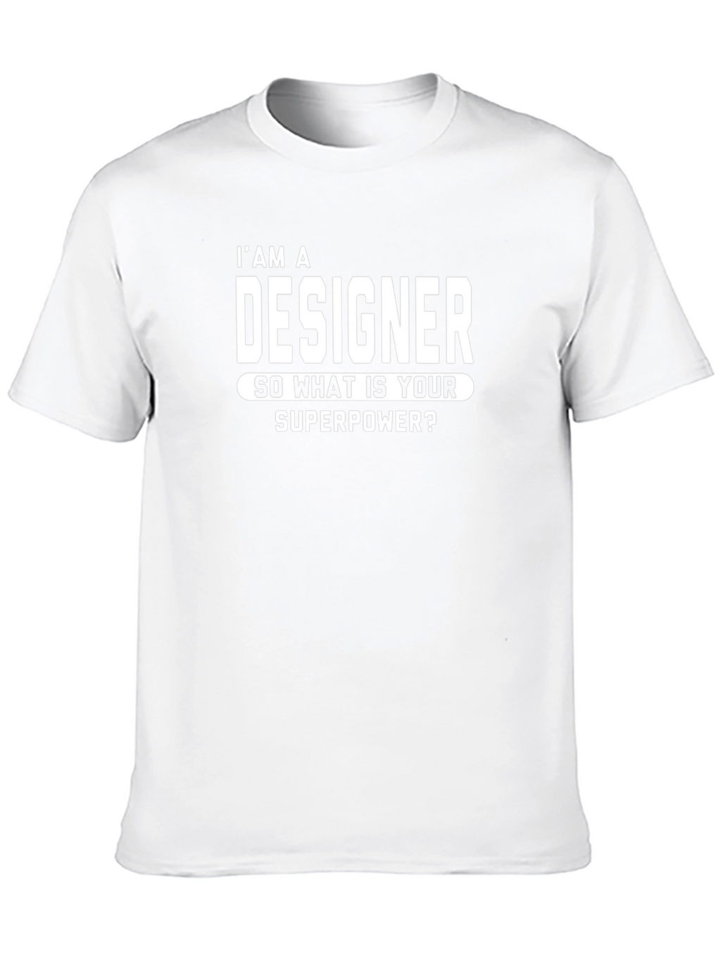 Designer Superpower Graphic Tee - Black Cotton Casual T-Shirt