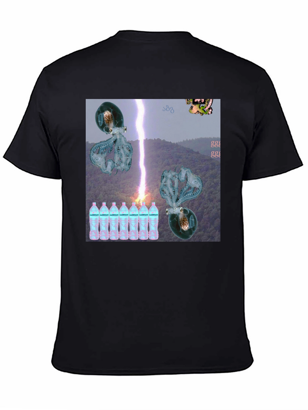 Surreal Octopus Lightning Storm Graphic Tee