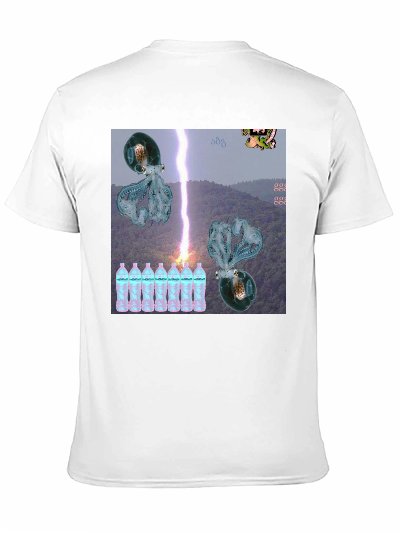 Surreal Octopus Lightning Storm Graphic Tee