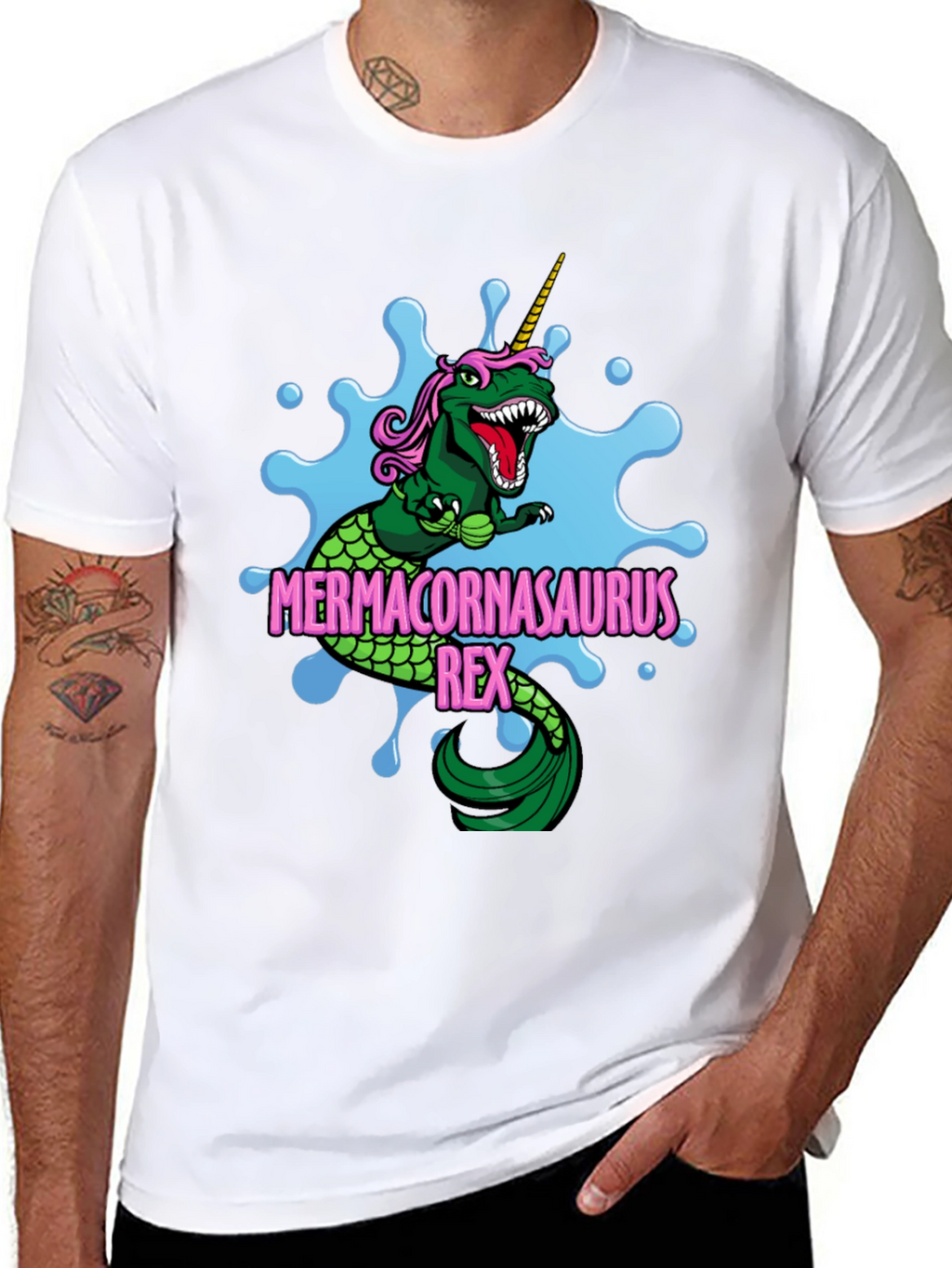 Mermacornasaurus Rex T-Shirt Funny Dinosaur Tee