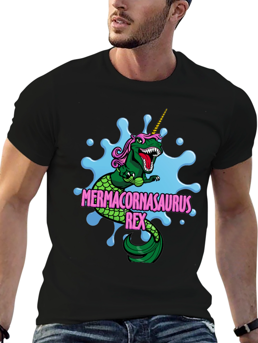 Mermacornasaurus Rex T-Shirt Funny Dinosaur Tee
