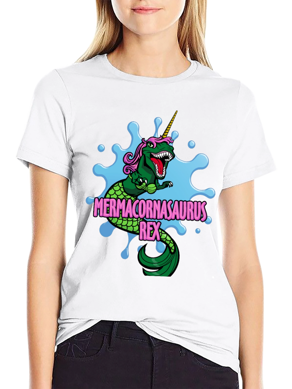 Mermacornasaurus Rex T-Shirt Funny Dinosaur Tee