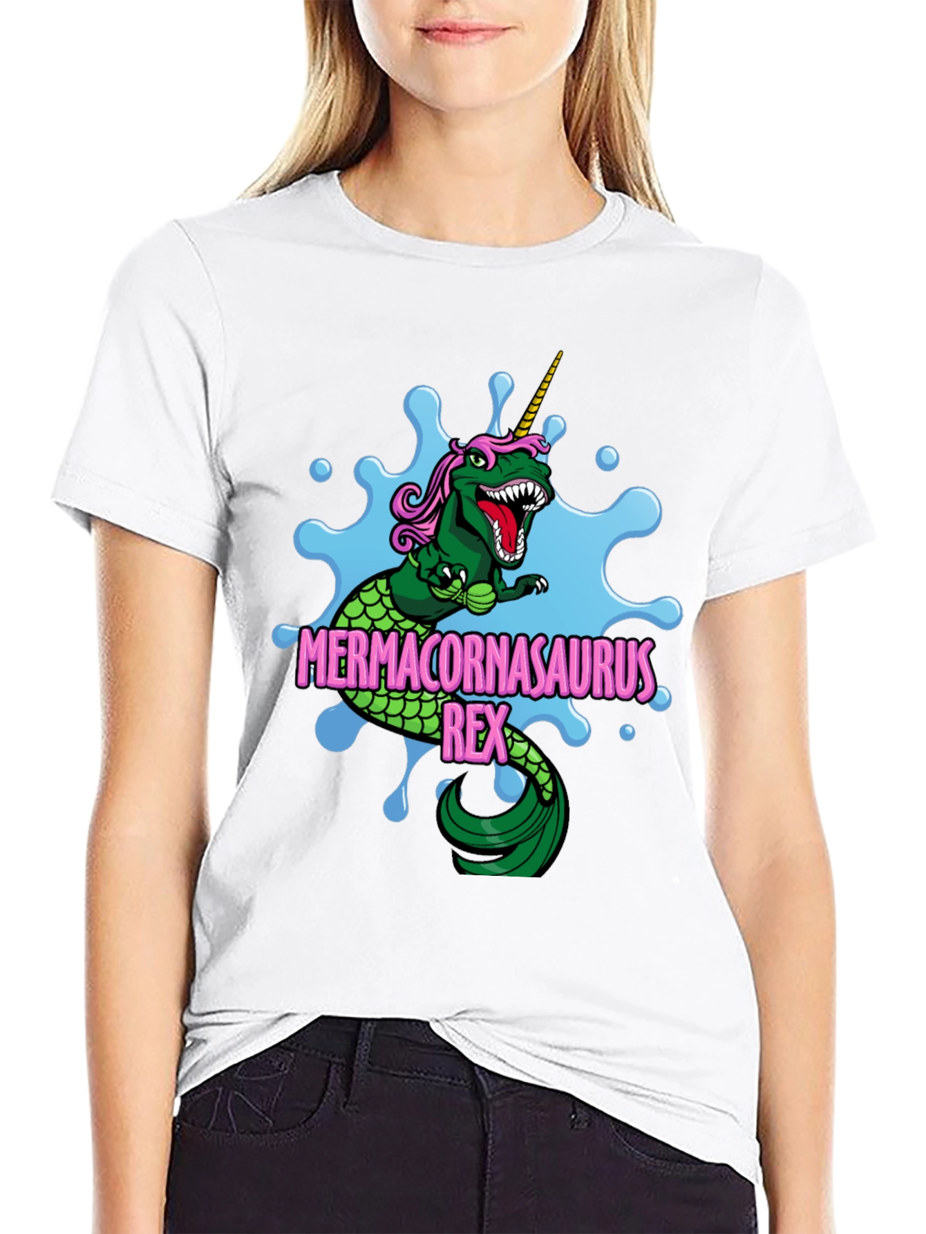 Mermacornasaurus Rex T-Shirt Funny Dinosaur Tee