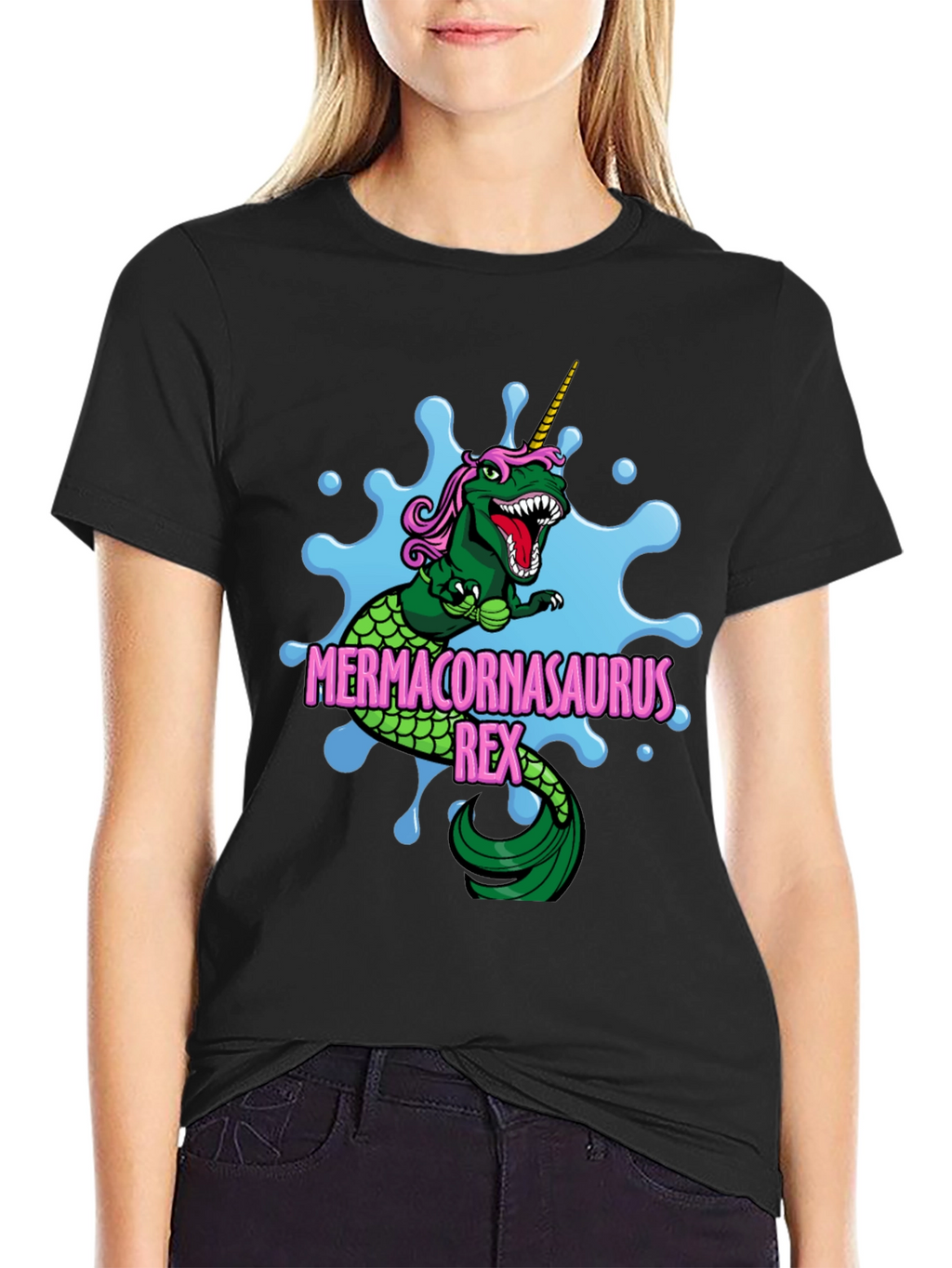 Mermacornasaurus Rex T-Shirt Funny Dinosaur Tee
