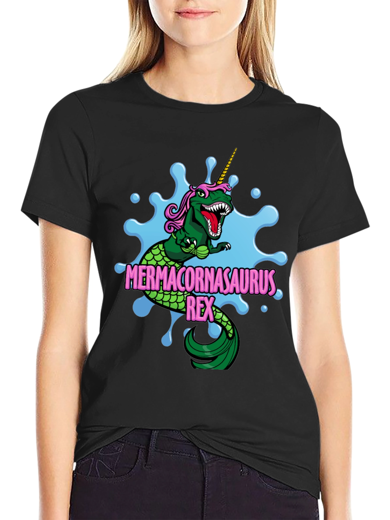 Mermacornasaurus Rex T-Shirt Funny Dinosaur Tee