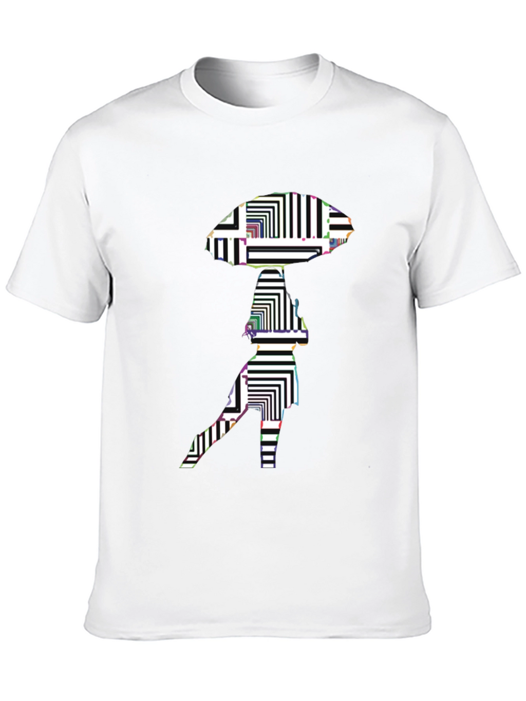 Abstract Alien Graphic Black T-Shirt