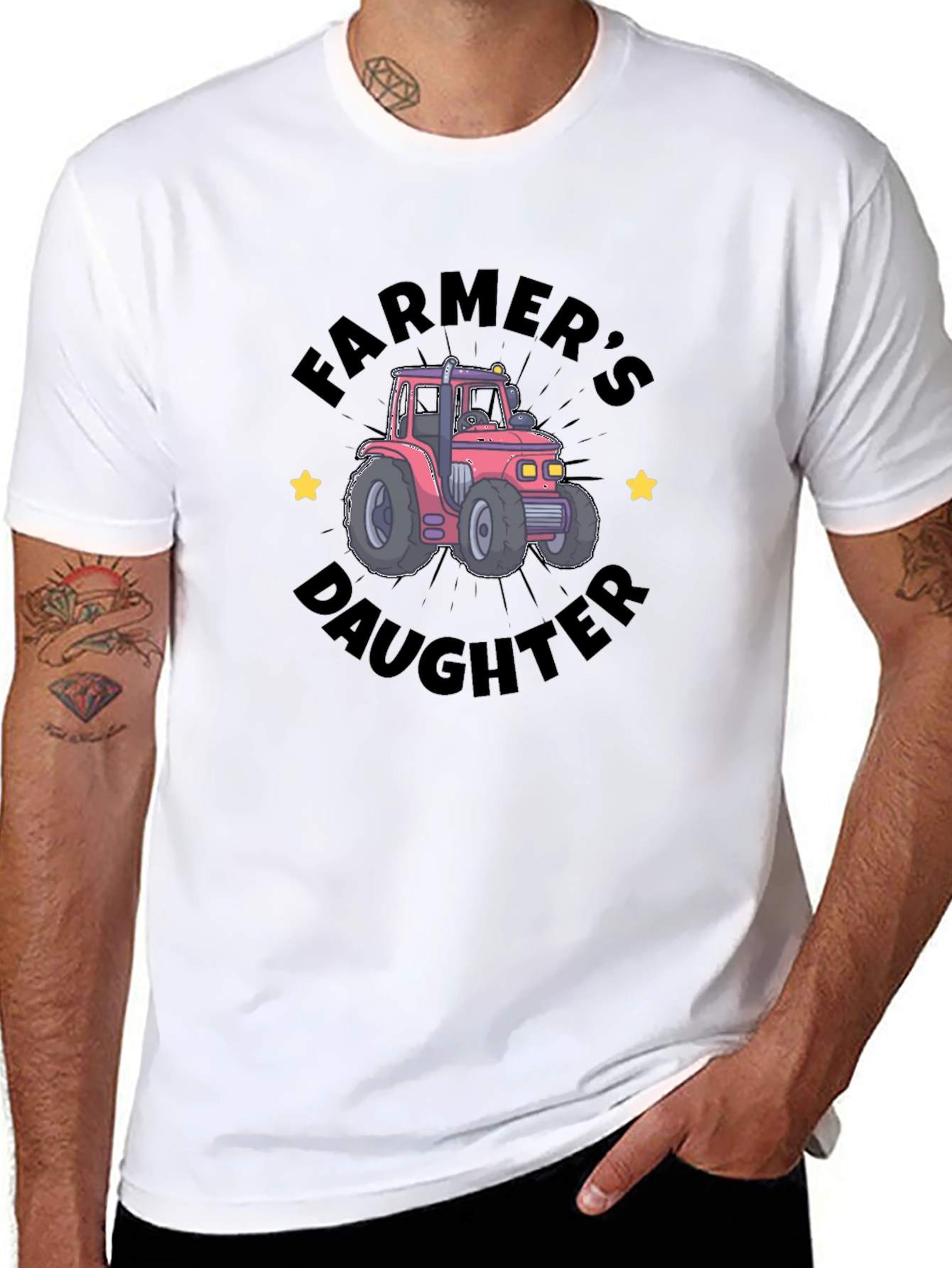 Farmers Daughter Tractor Graphic Tee