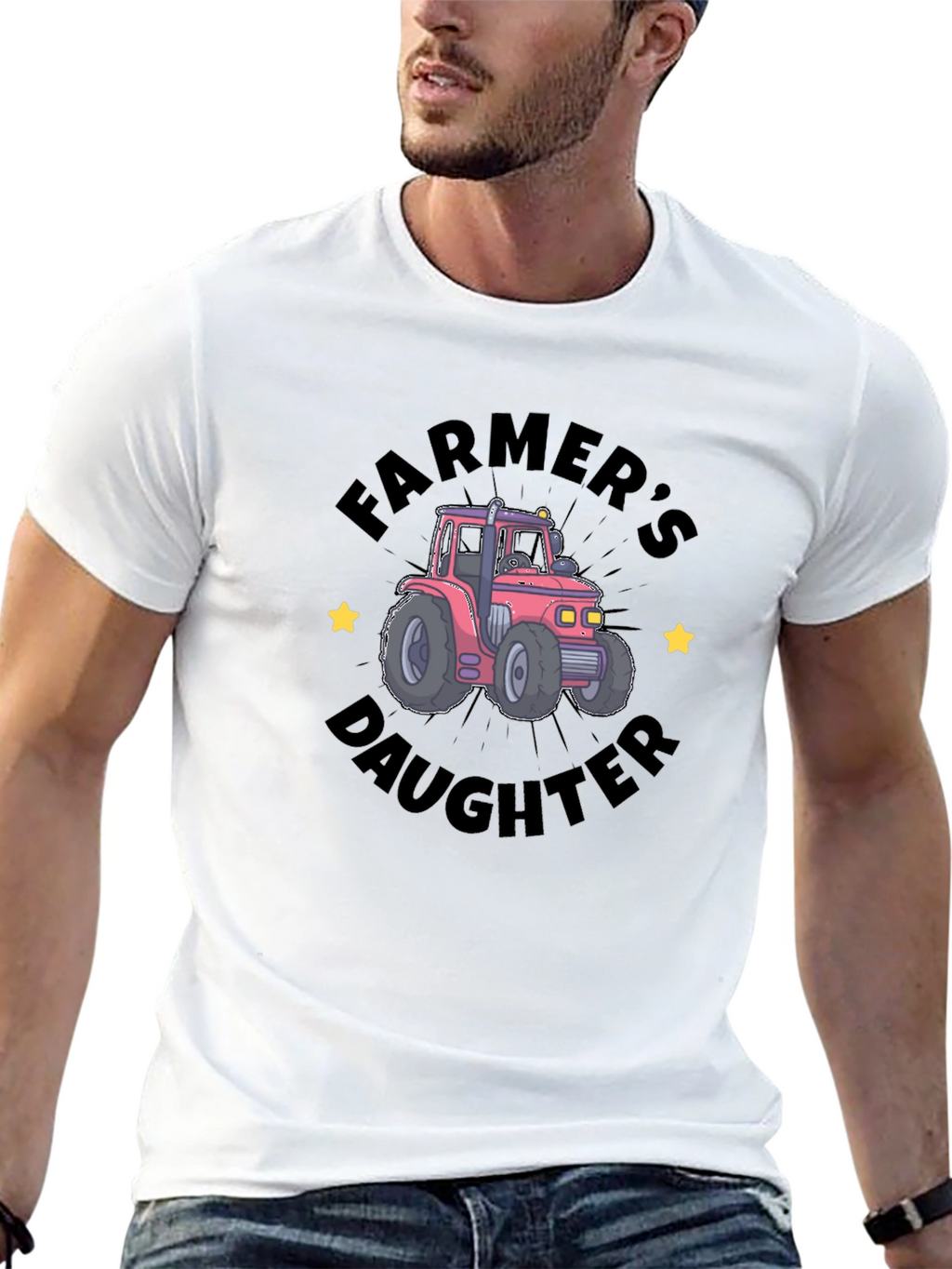 Farmers Daughter Tractor Graphic Tee