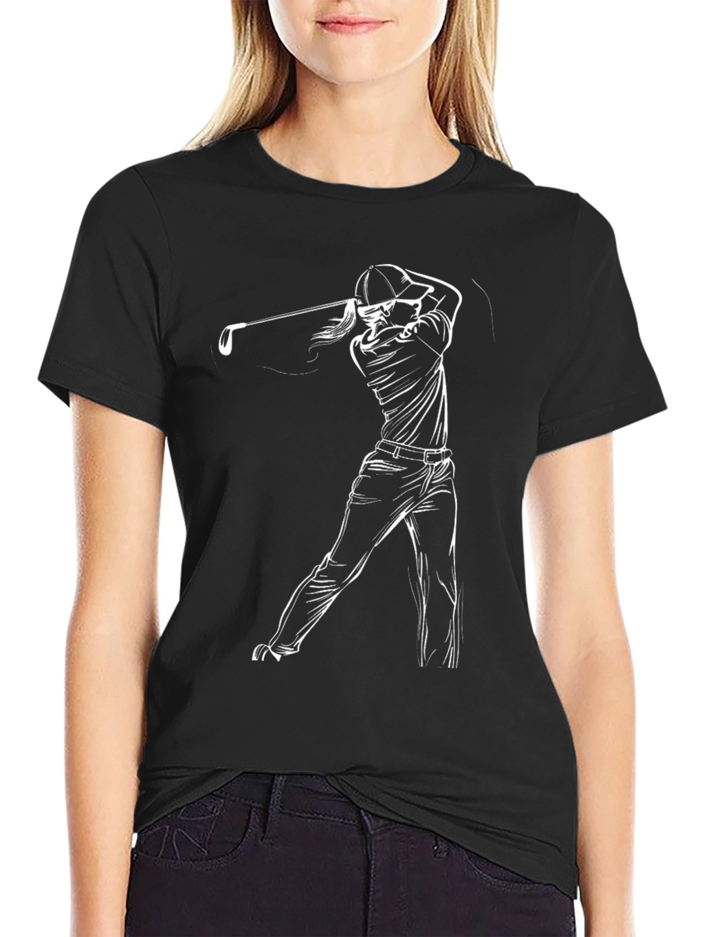 Golf Swing Graphic Tee - Stylish Golfer T-Shirt