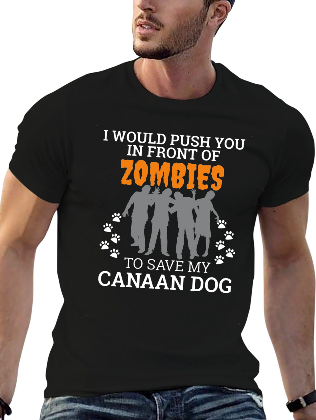 Canaan Dog Zombie T-Shirt: Funny Dog Lover Tee