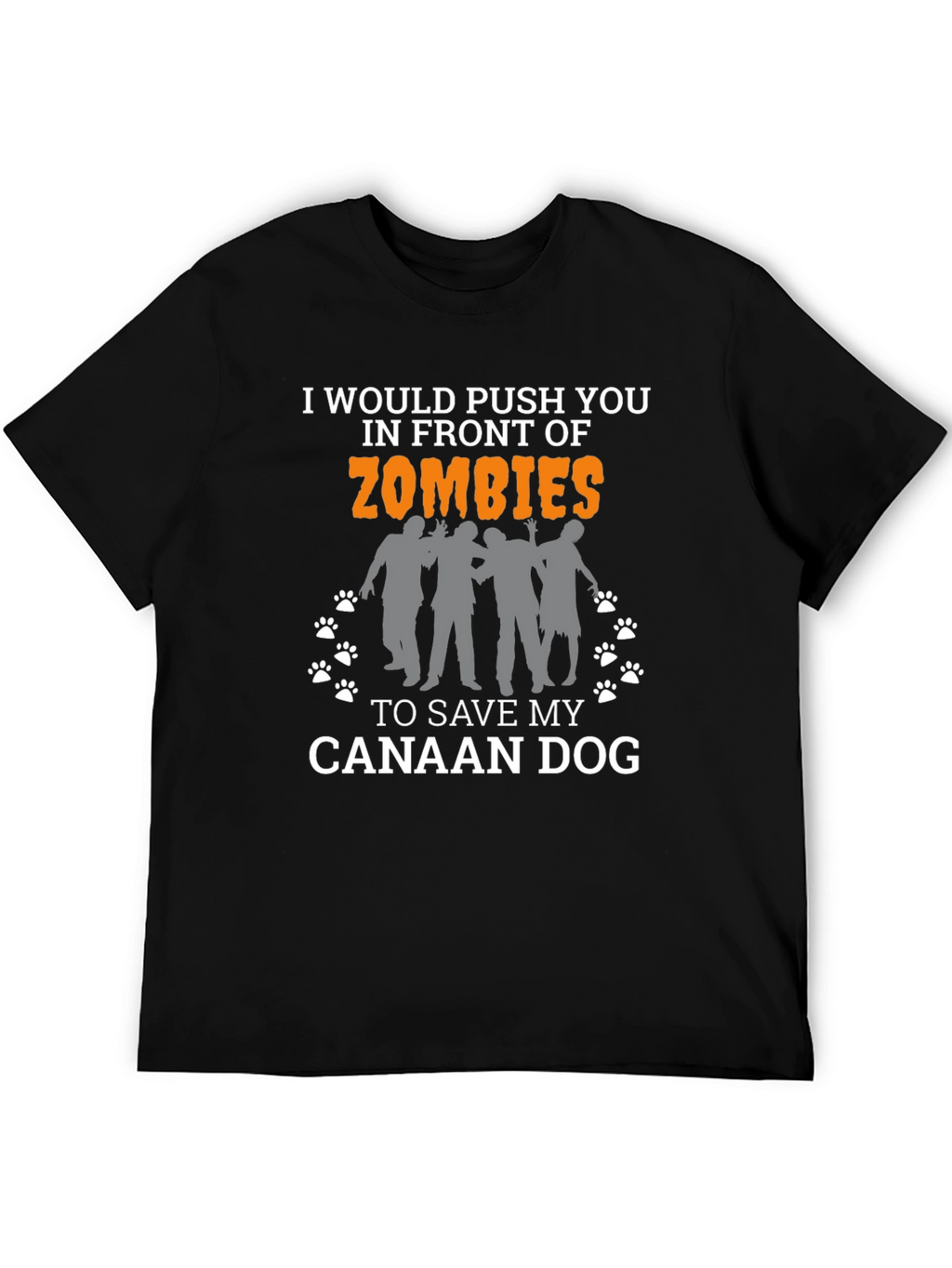 Canaan Dog Zombie T-Shirt: Funny Dog Lover Tee