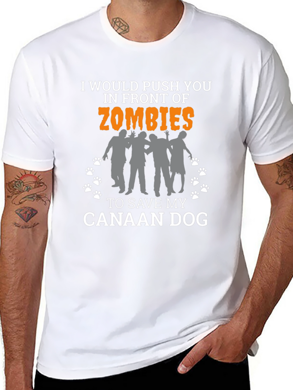 Canaan Dog Zombie T-Shirt: Funny Dog Lover Tee