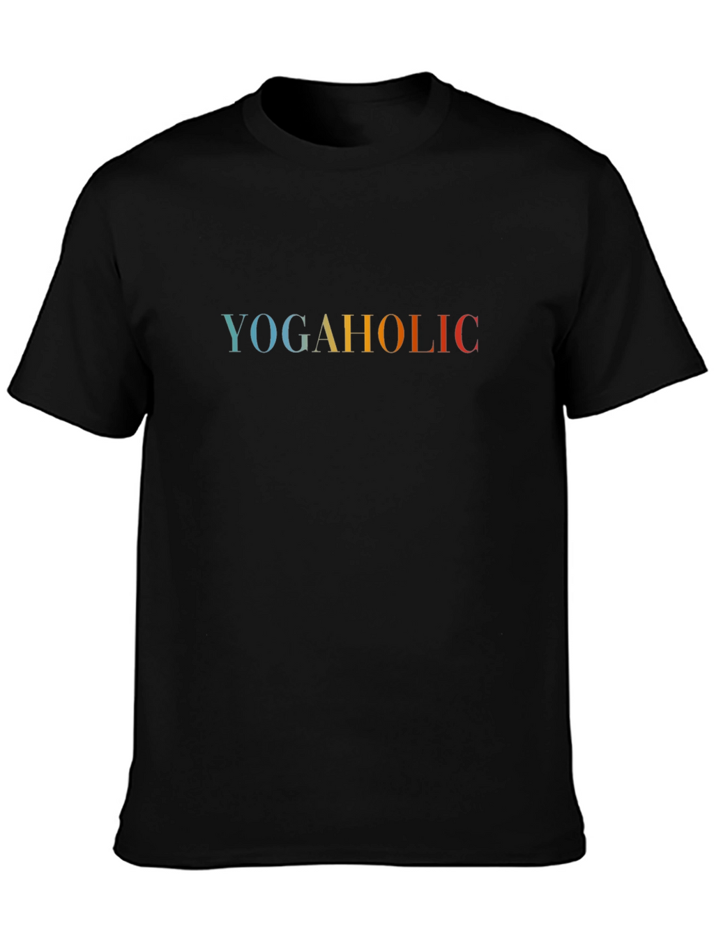 Yogaholic Black T-Shirt for Yoga Lovers