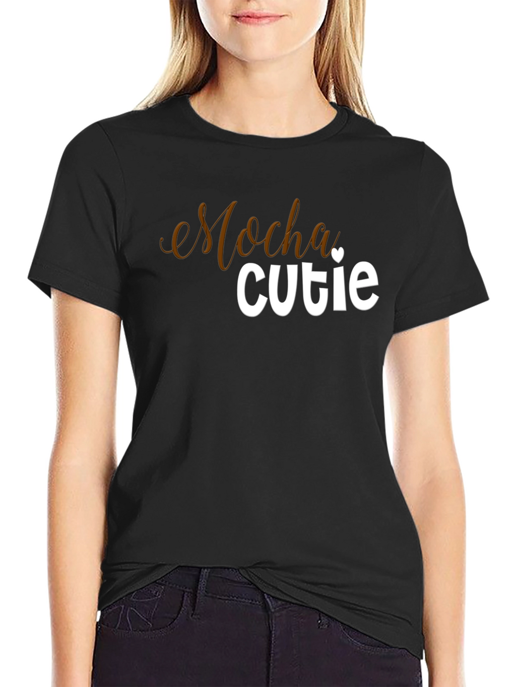 Mocha Cutie Graphic T-Shirt - Stylish Casual Wear