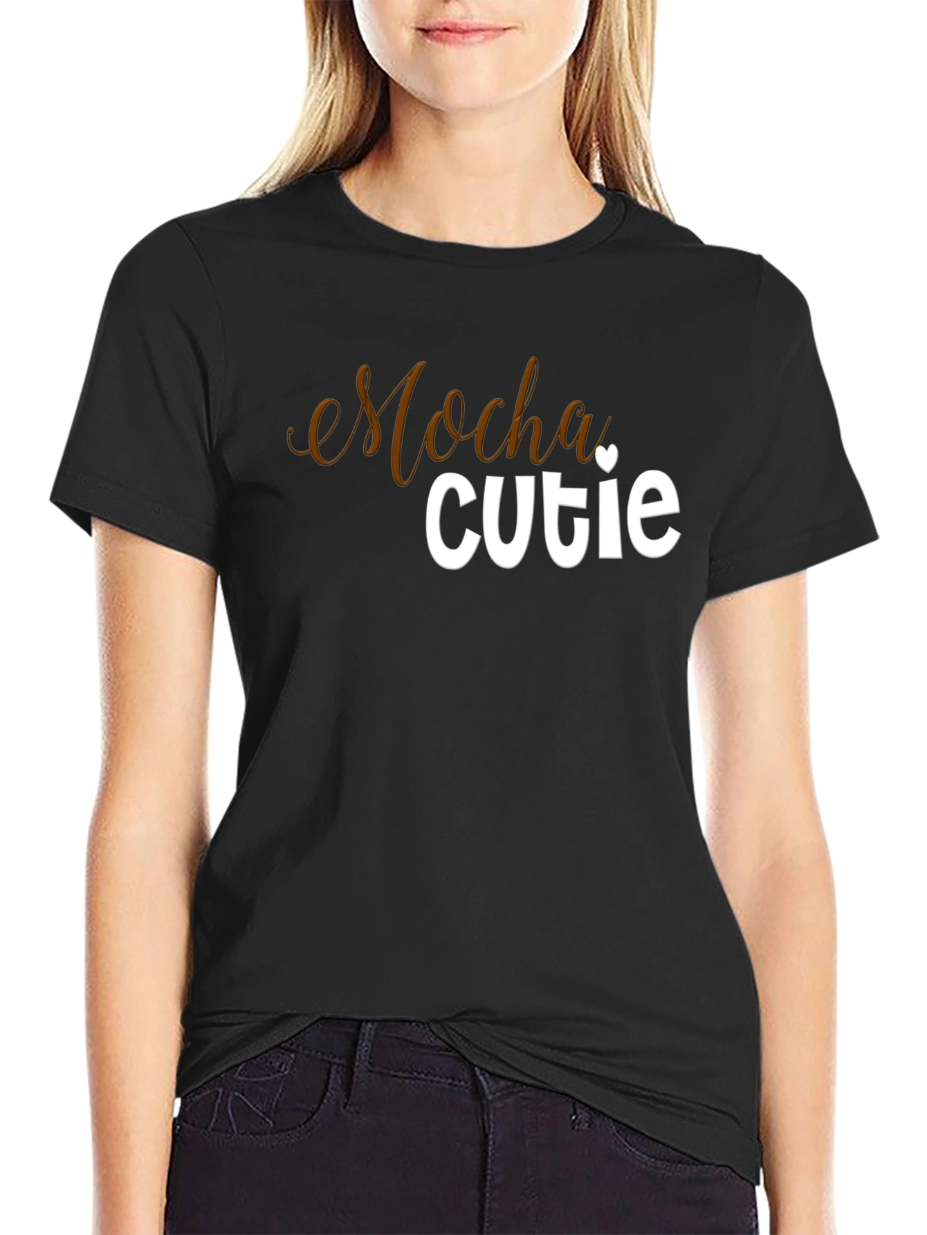 Mocha Cutie Graphic T-Shirt - Stylish Casual Wear