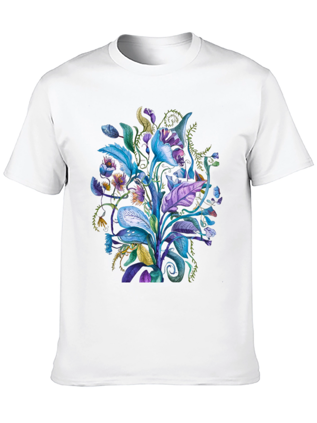 Floral Fantasy Tee - Unique Plant Design