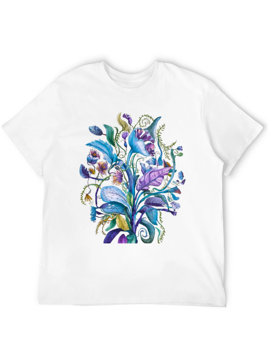Floral Fantasy Tee - Unique Plant Design
