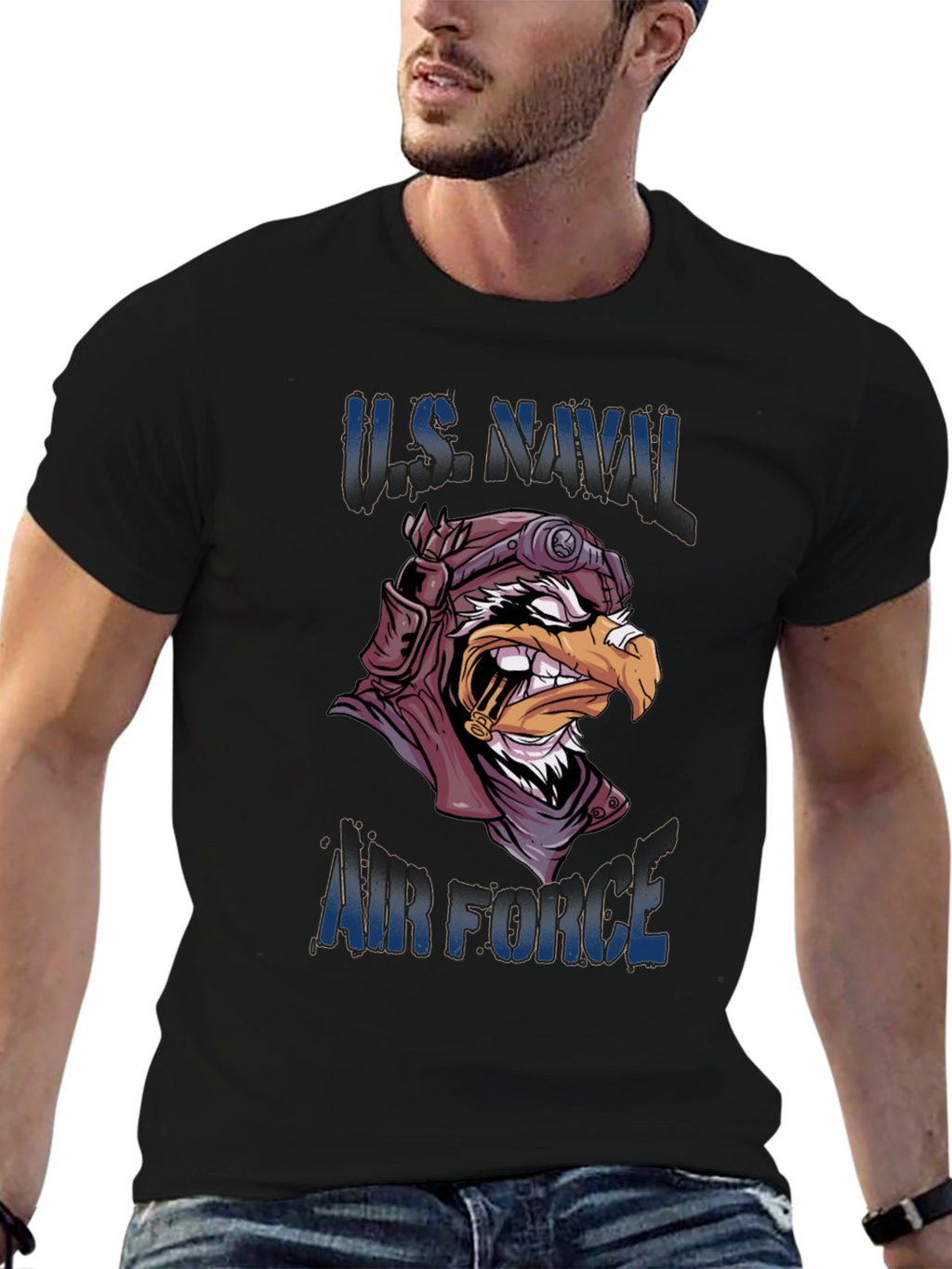 US Naval Air Force Eagle Pilot Graphic Tee