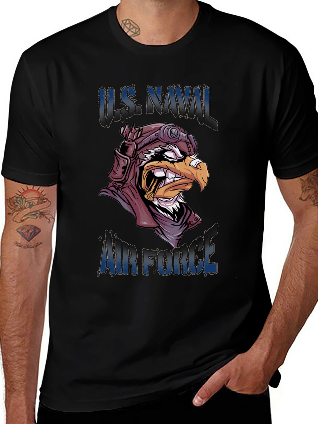 US Naval Air Force Eagle Pilot Graphic Tee