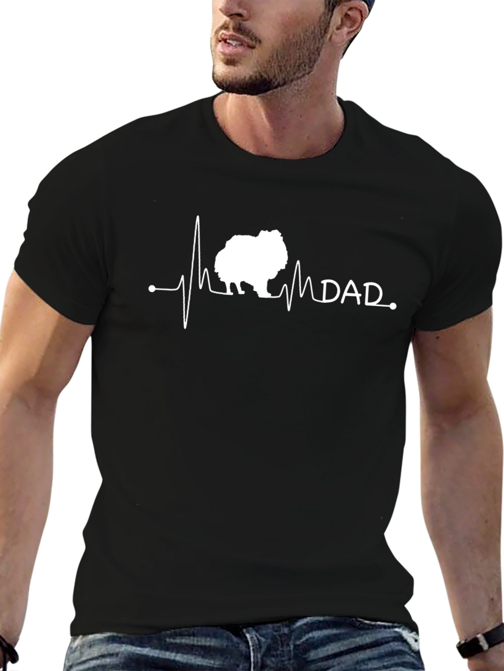 Dog Dad Heartbeat T-Shirt