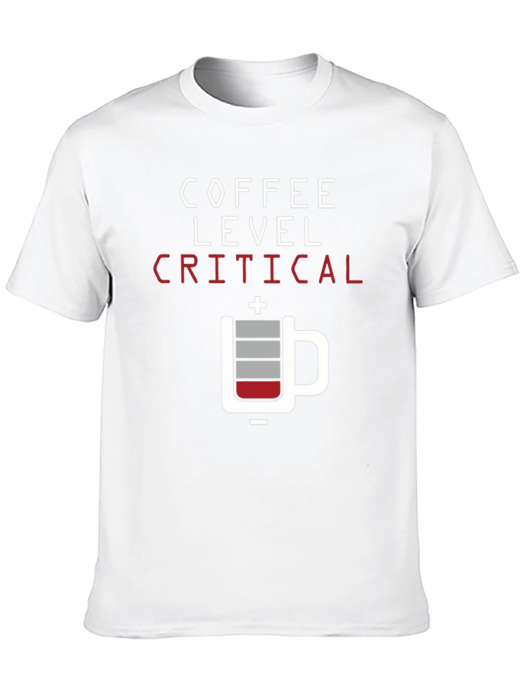 Coffee Level Critical Graphic Tee - Black Cotton T-Shirt