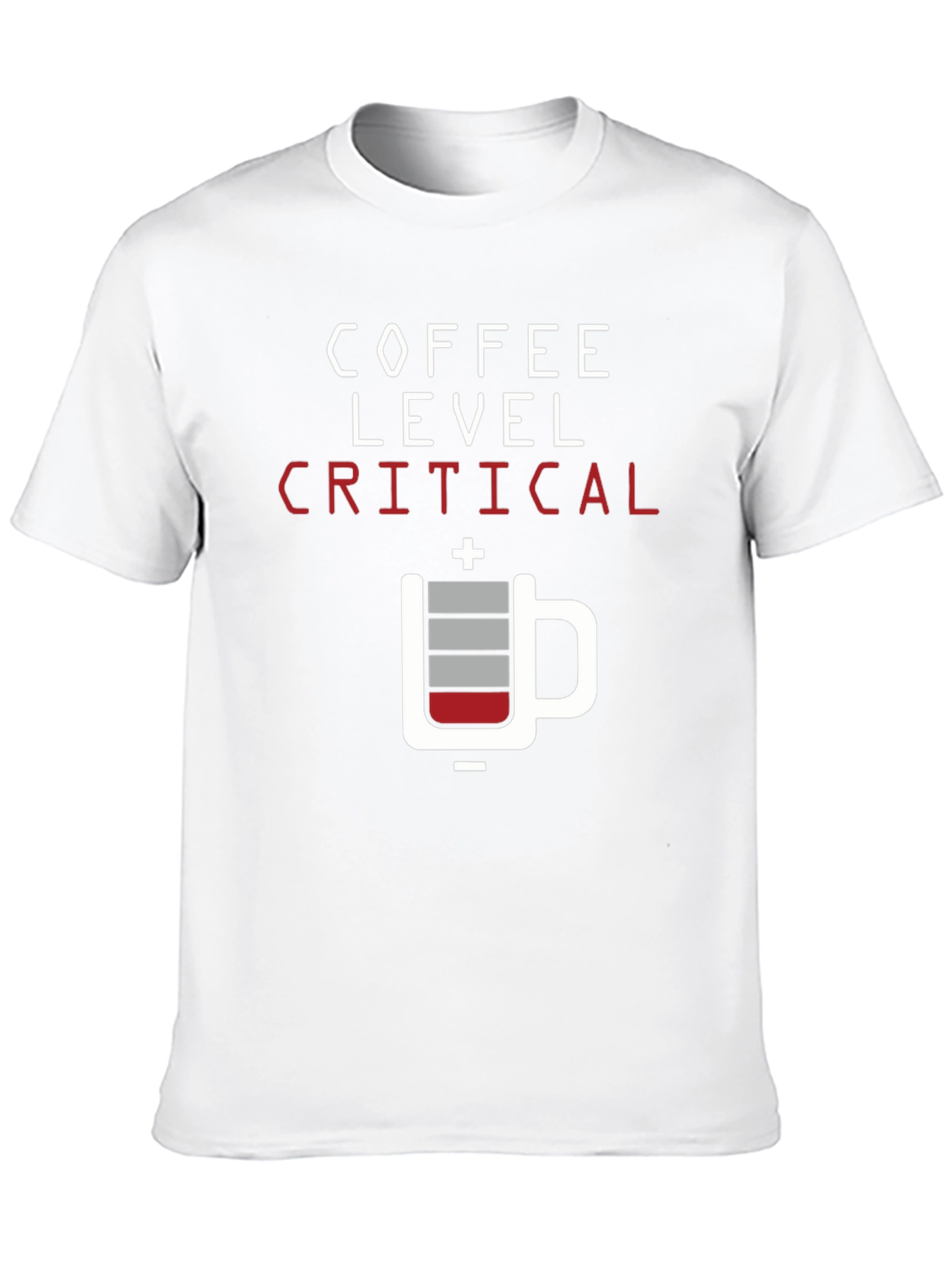 Coffee Level Critical Graphic Tee - Black Cotton T-Shirt