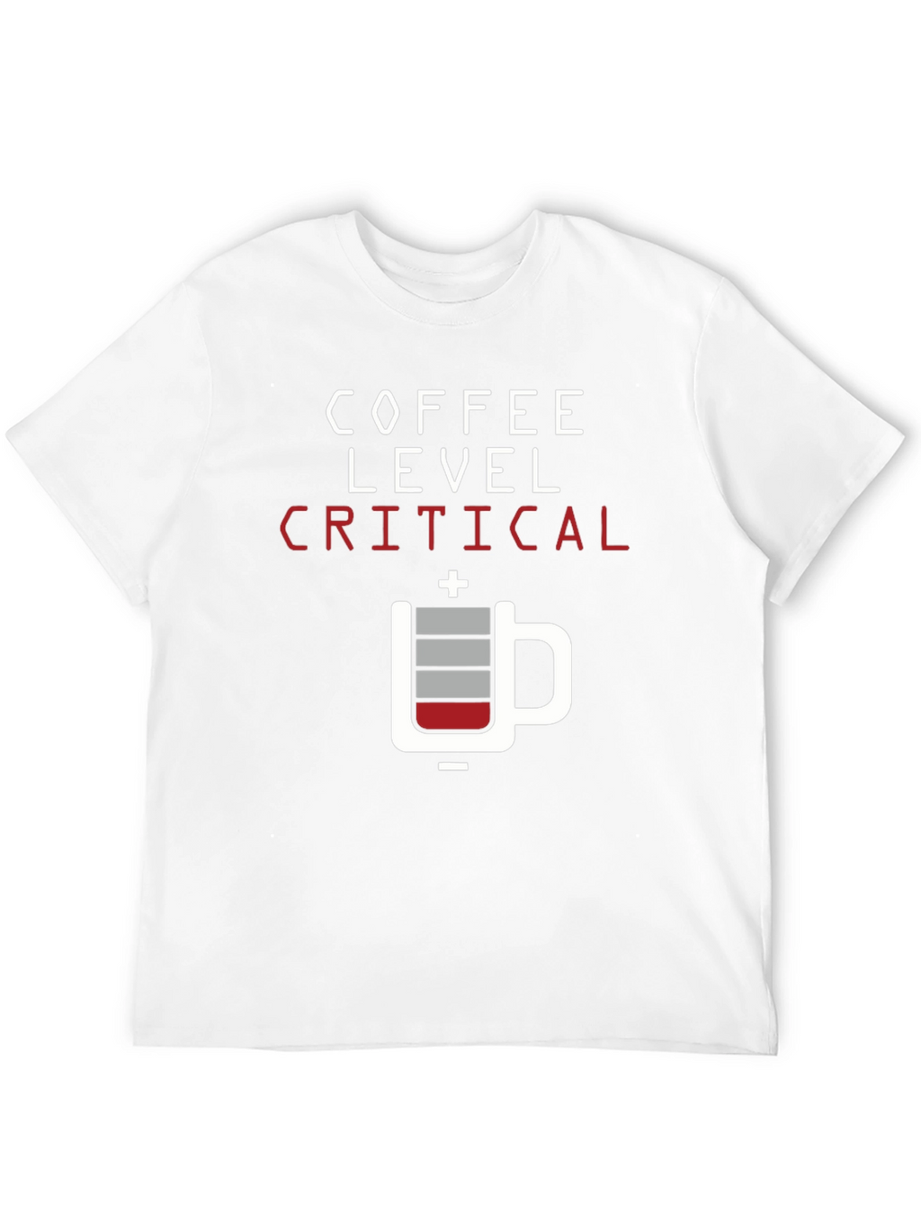 Coffee Level Critical Graphic Tee - Black Cotton T-Shirt
