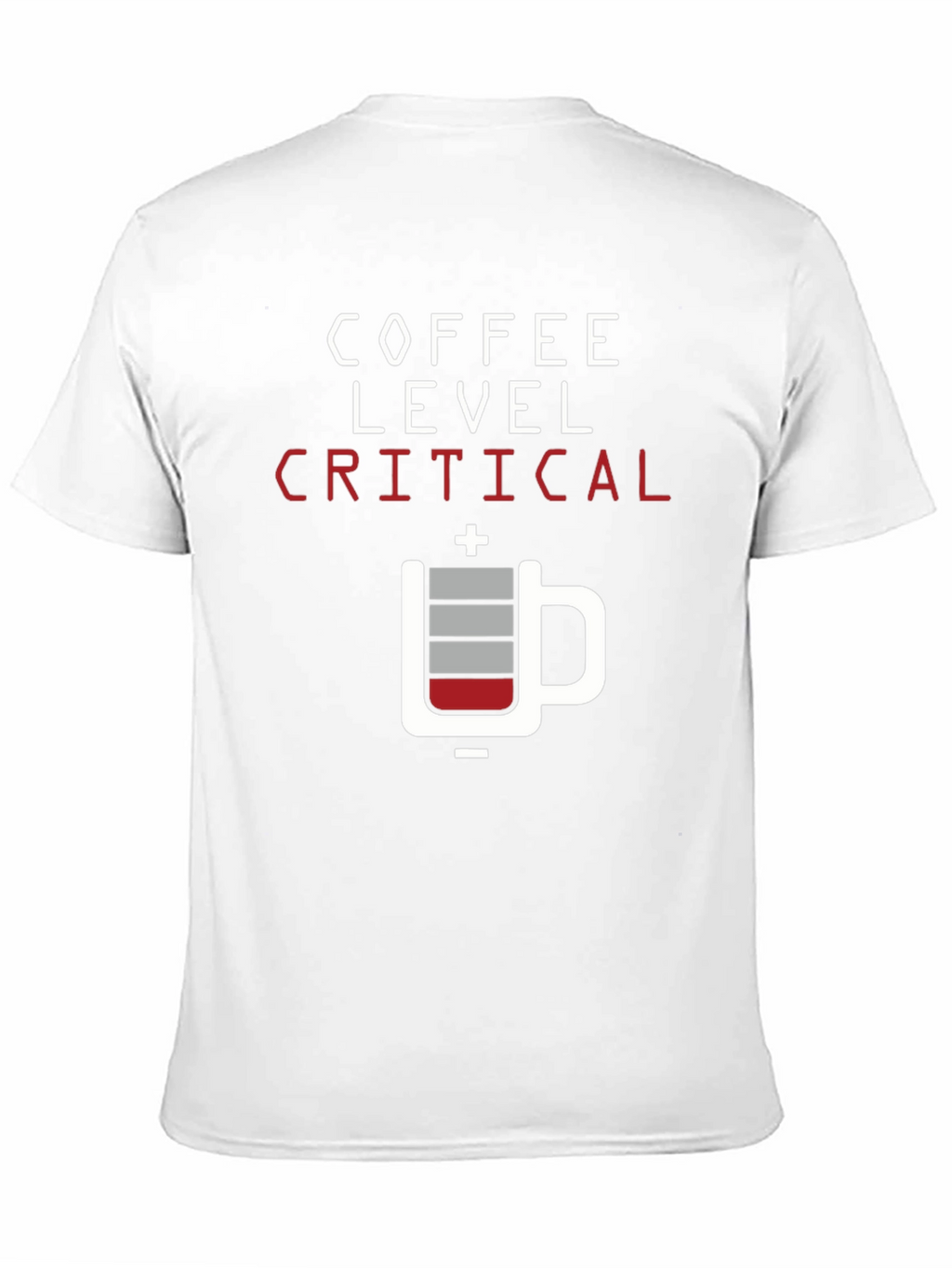Coffee Level Critical Graphic Tee - Black Cotton T-Shirt