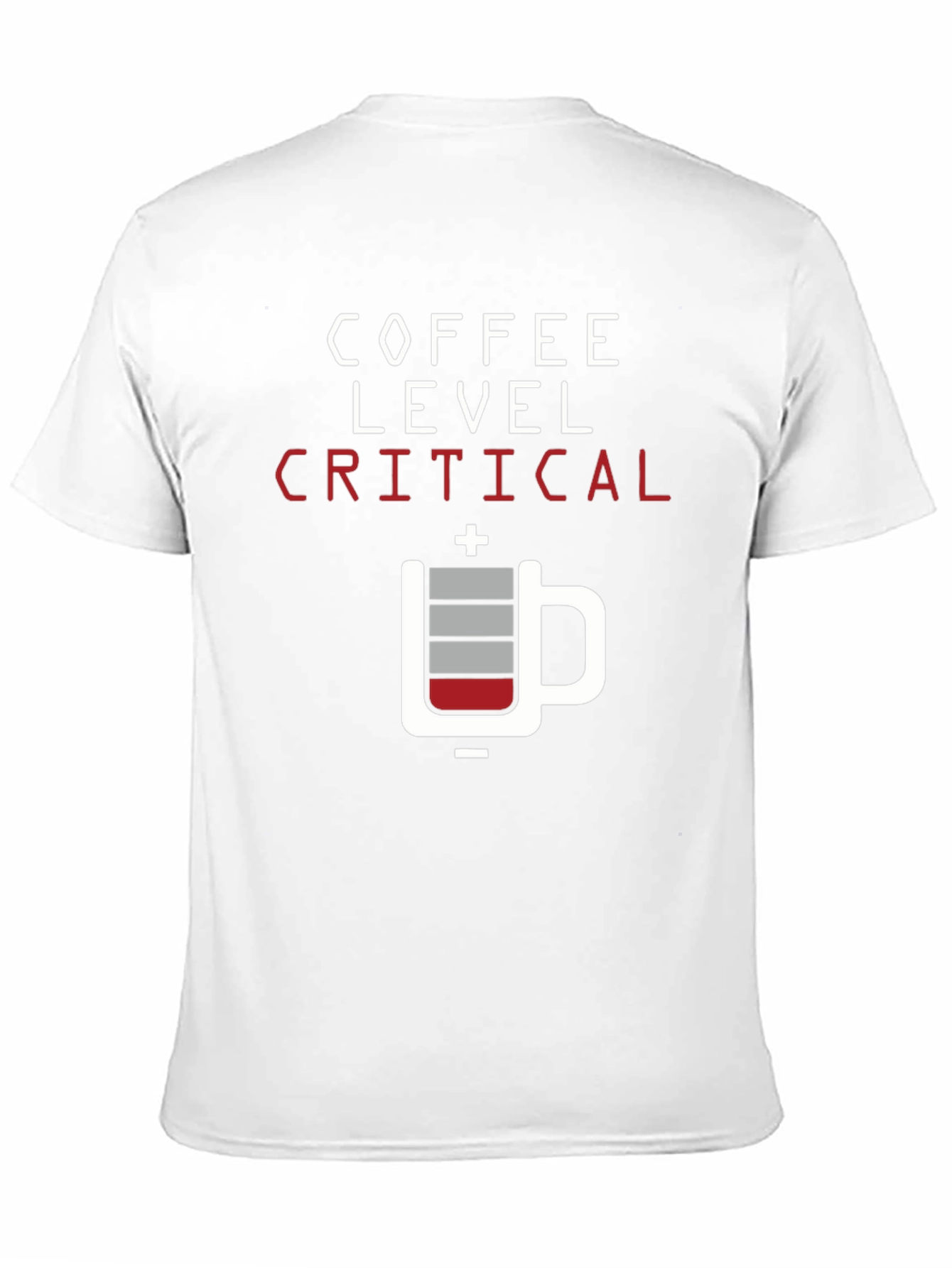 Coffee Level Critical Graphic Tee - Black Cotton T-Shirt