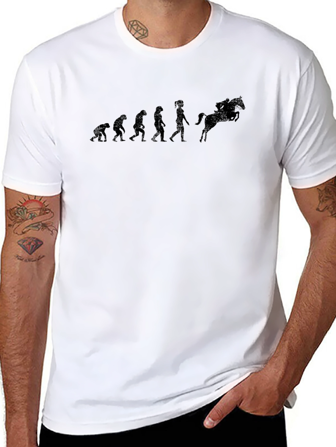 Equestrian Evolution Graphic Tee - Black