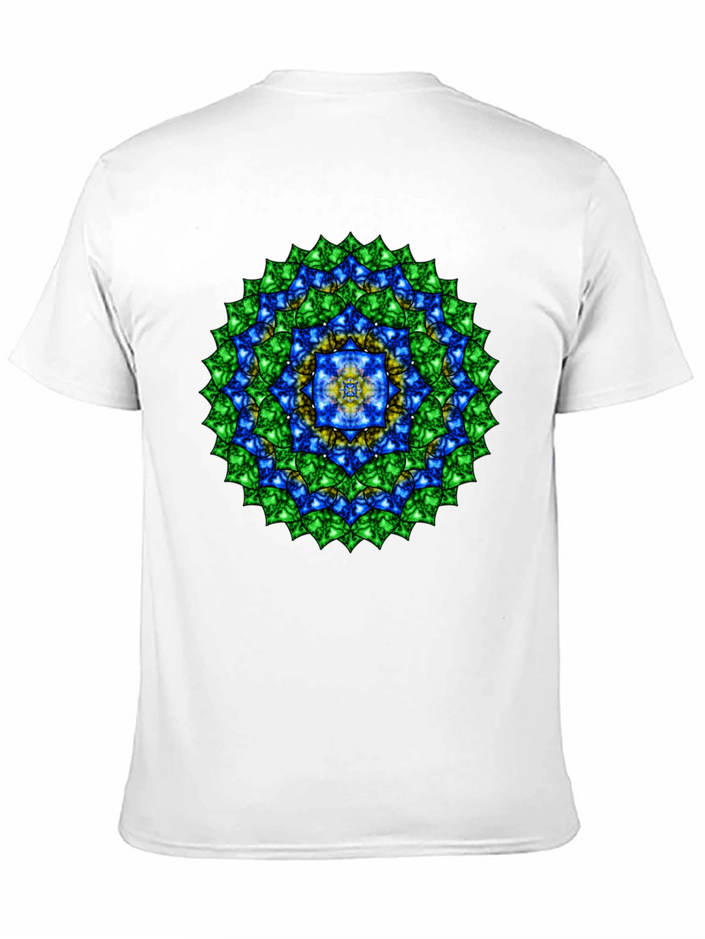 Mandala Gemstone Print Black T-Shirt