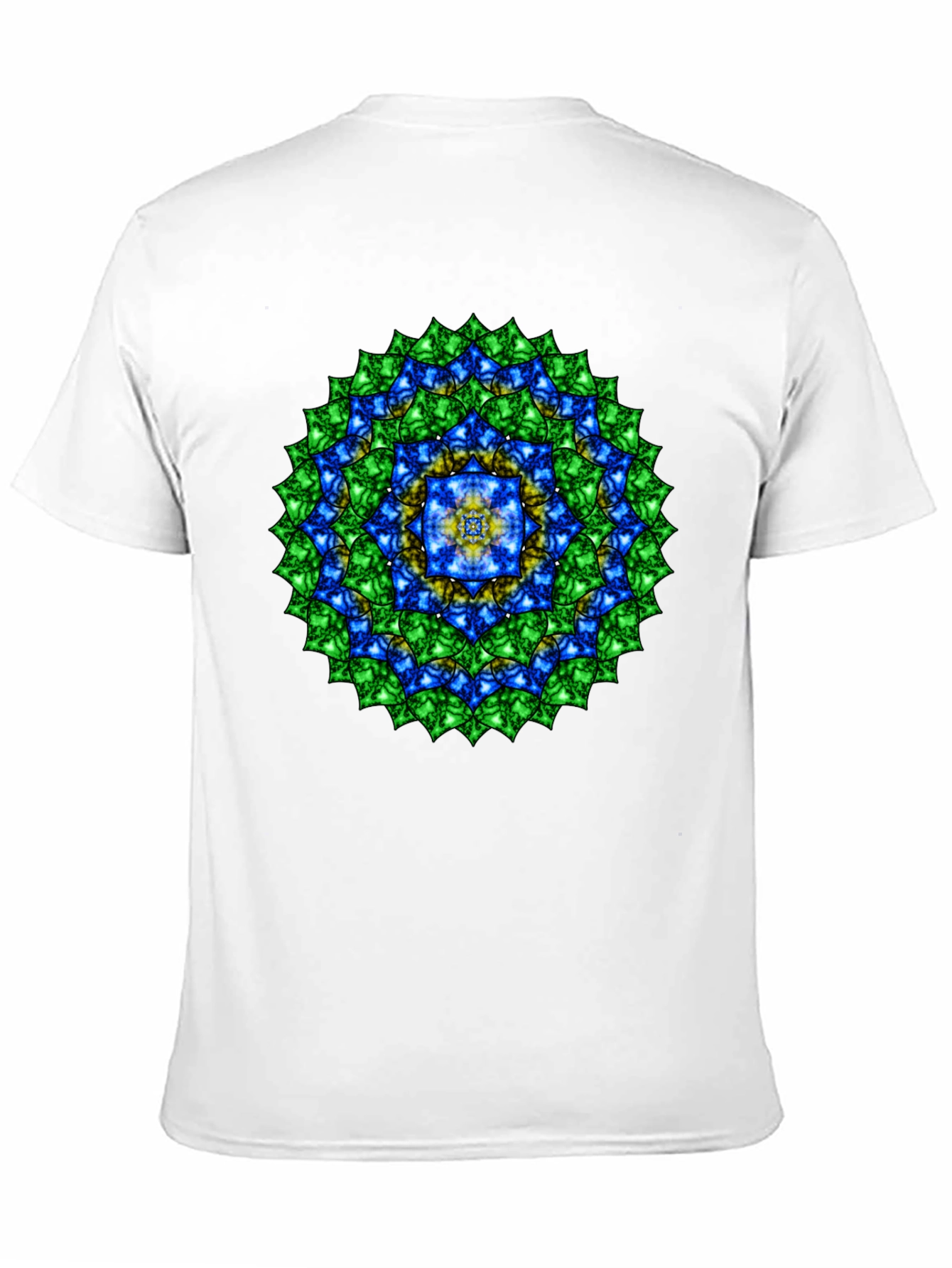 Mandala Gemstone Print Black T-Shirt