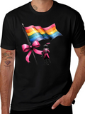 LGBTQ+ Pride T-Shirt with Flag and Soldier Design