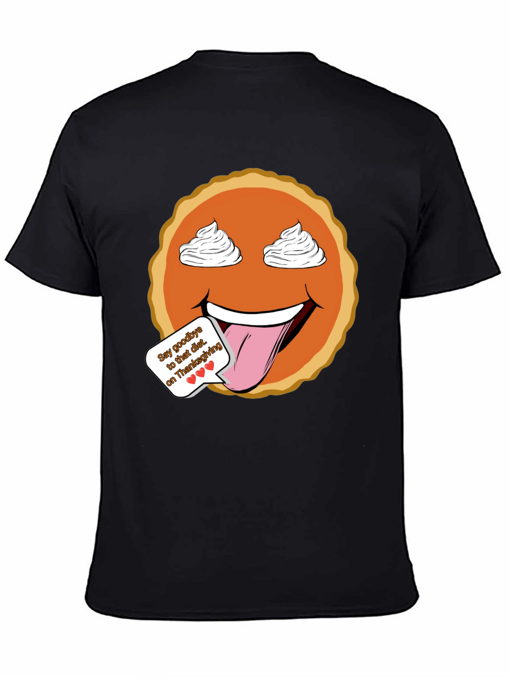 Thanksgiving Pumpkin Pie Emoji Graphic T-Shirt