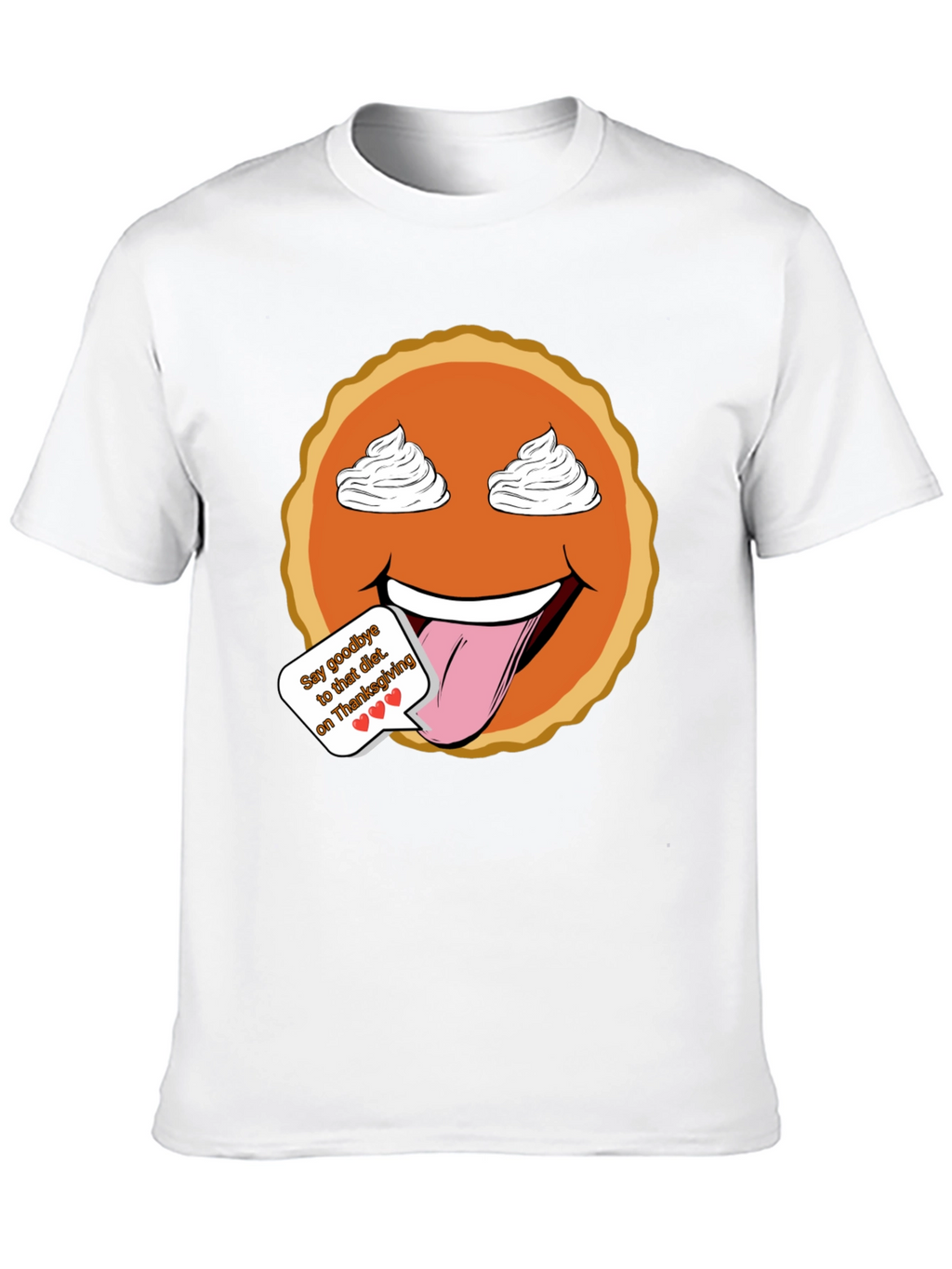 Thanksgiving Pumpkin Pie Emoji Graphic T-Shirt