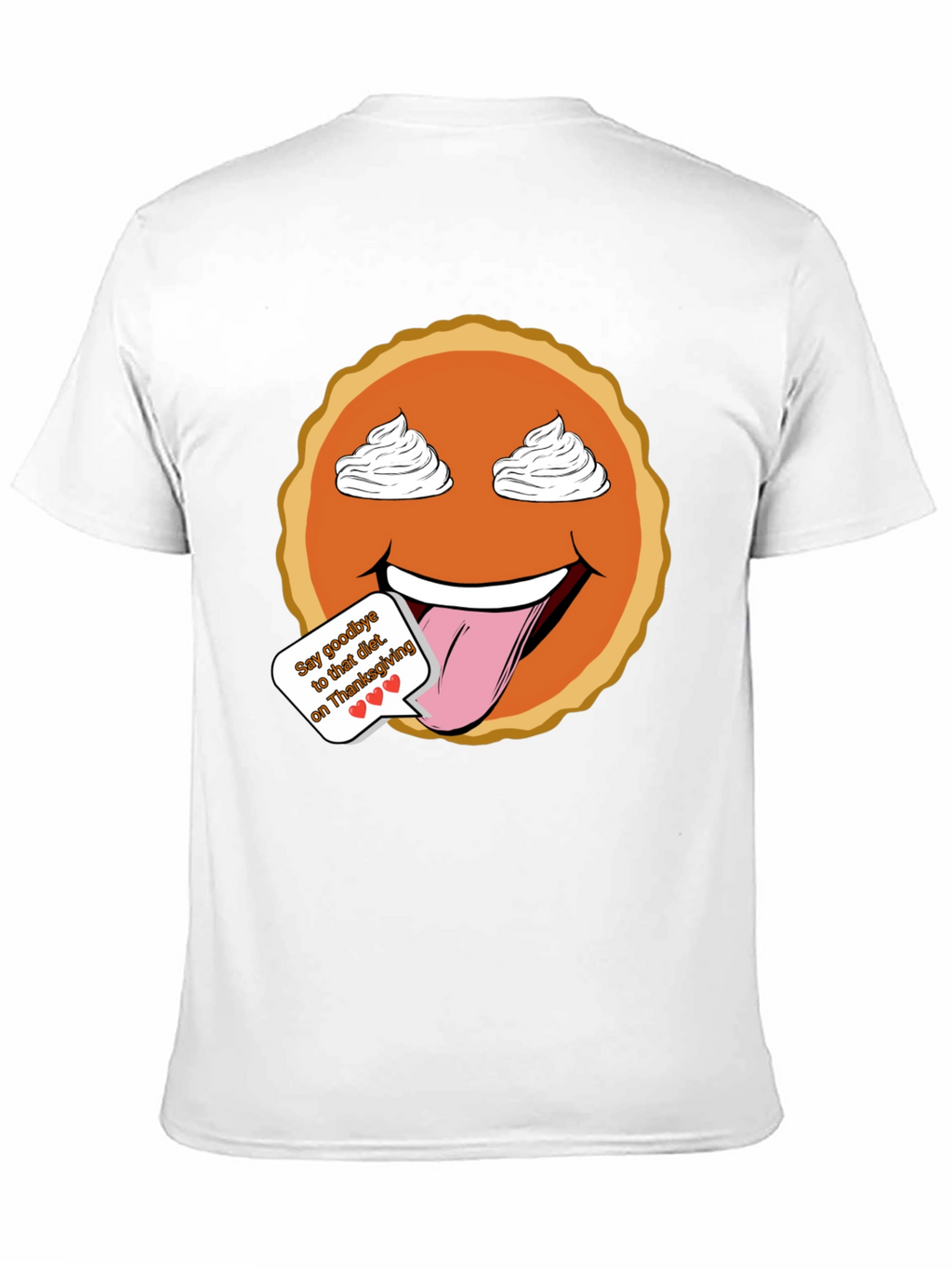 Thanksgiving Pumpkin Pie Emoji Graphic T-Shirt