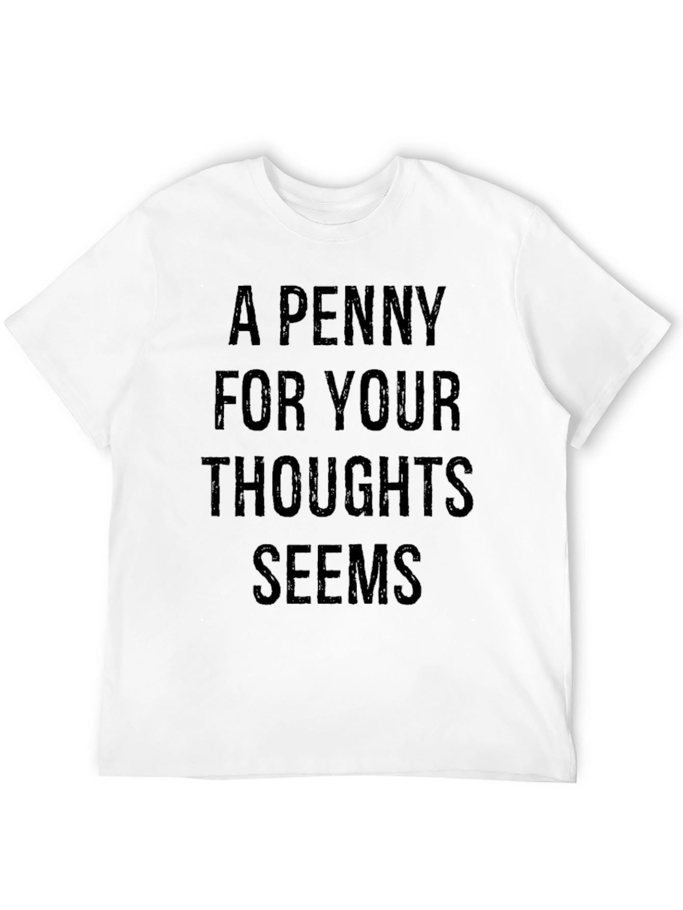 A Penny For Your Thoughts Black Graphic T-Shirt