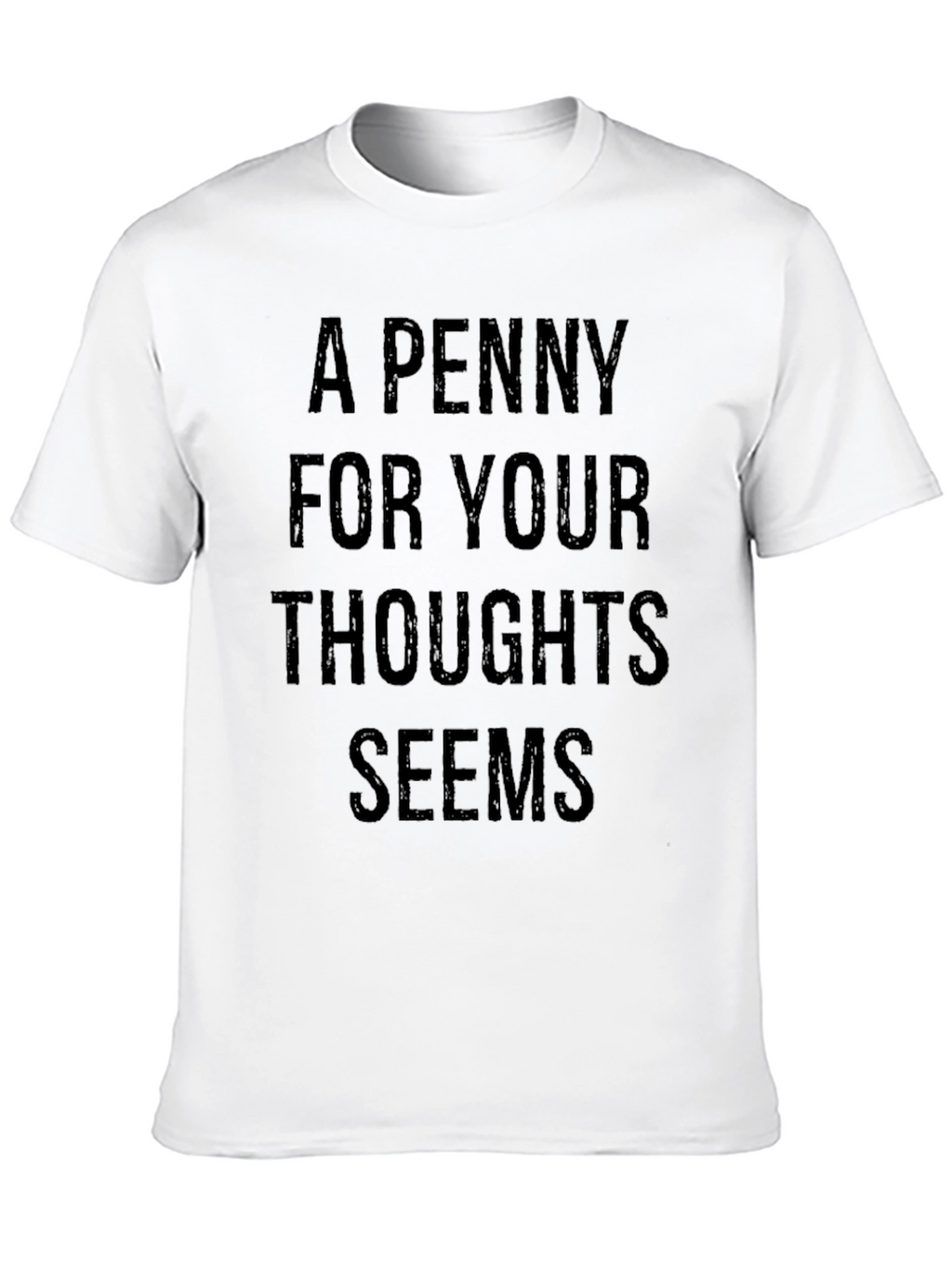 A Penny For Your Thoughts Black Graphic T-Shirt