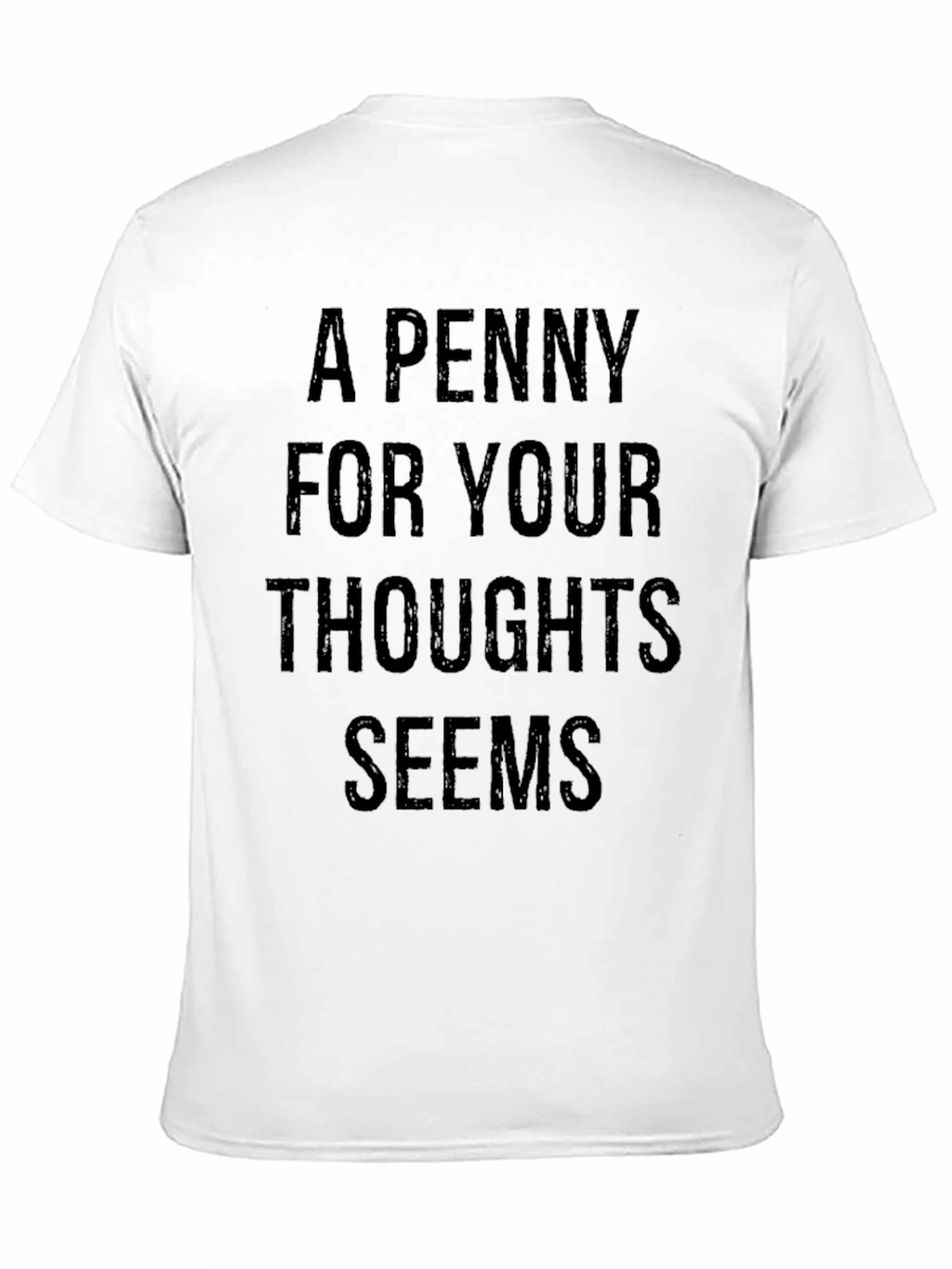 A Penny For Your Thoughts Black Graphic T-Shirt