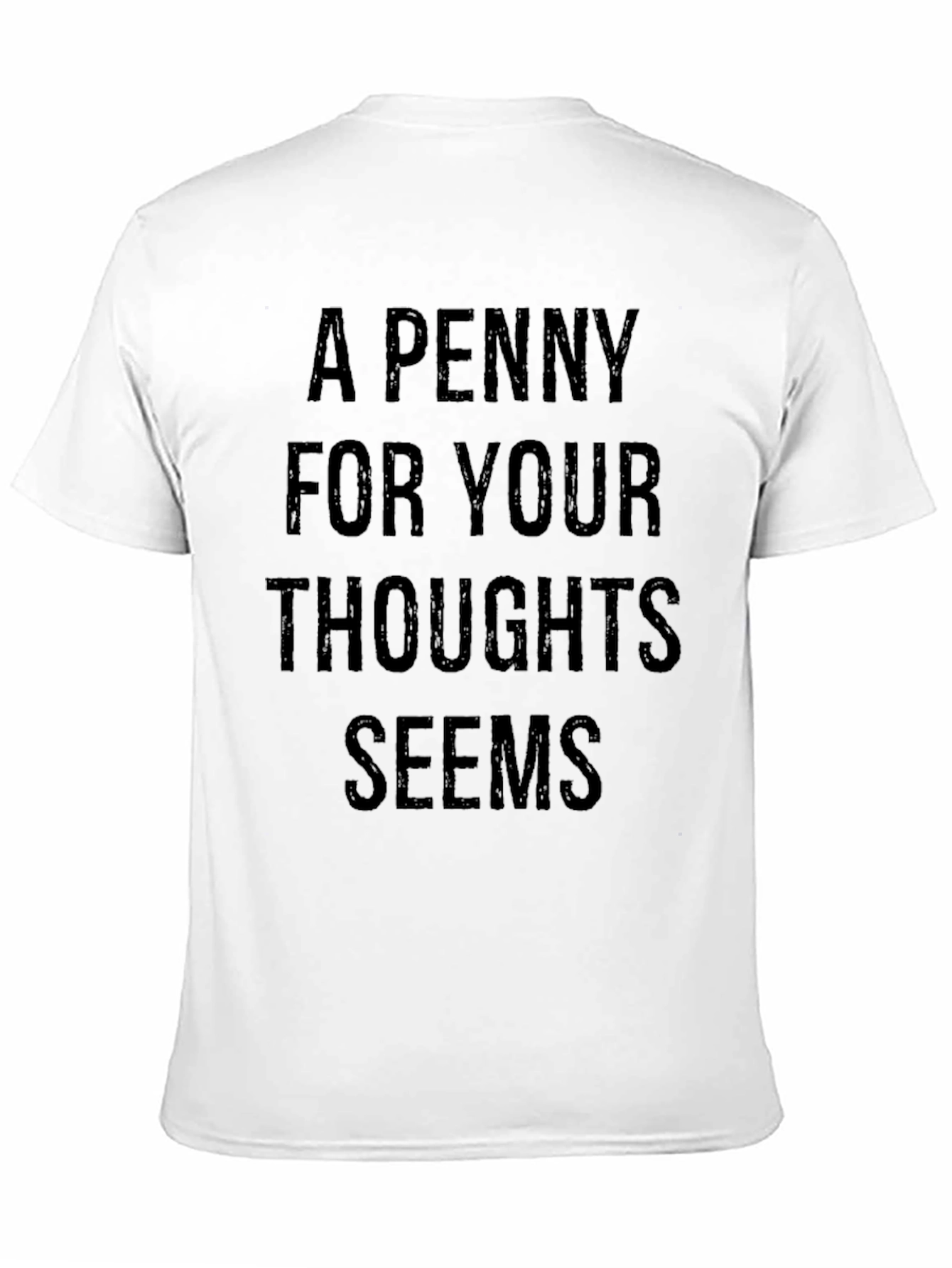 A Penny For Your Thoughts Black Graphic T-Shirt