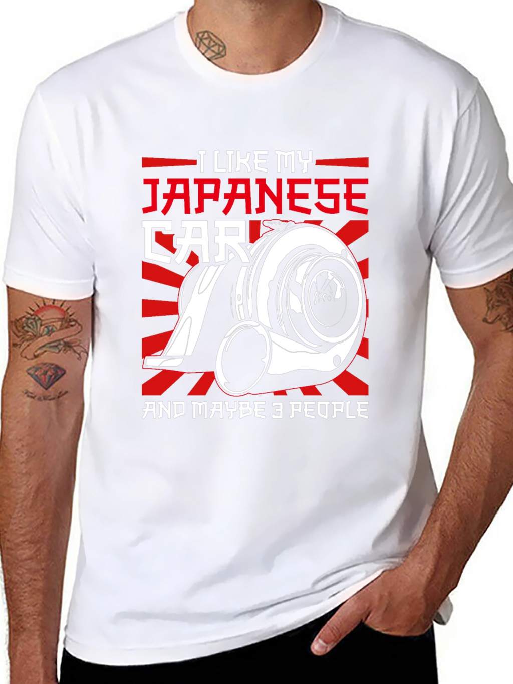 Japanese Car & Maybe 3 People Black T-Shirt