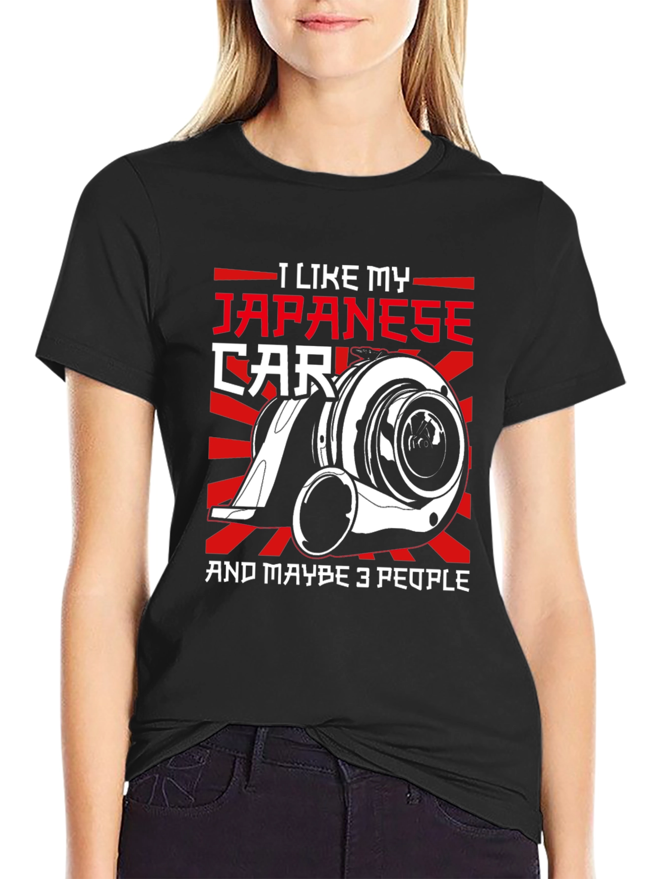 Japanese Car & Maybe 3 People Black T-Shirt