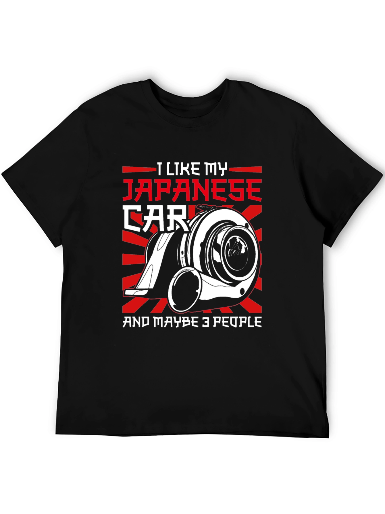 Japanese Car & Maybe 3 People Black T-Shirt