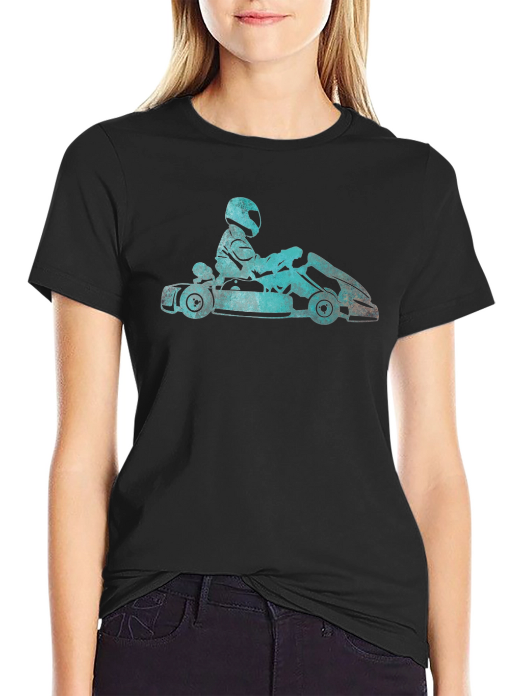 Go Karting T-Shirt - Black Cotton Tee