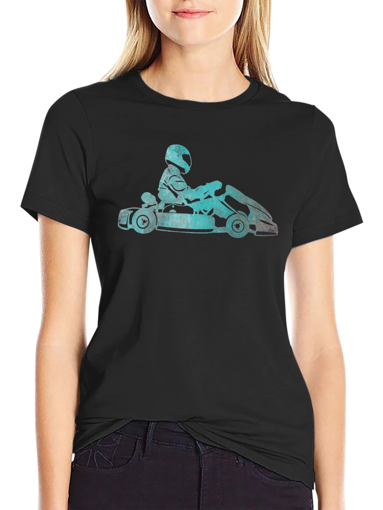 Go Karting T-Shirt - Black Cotton Tee