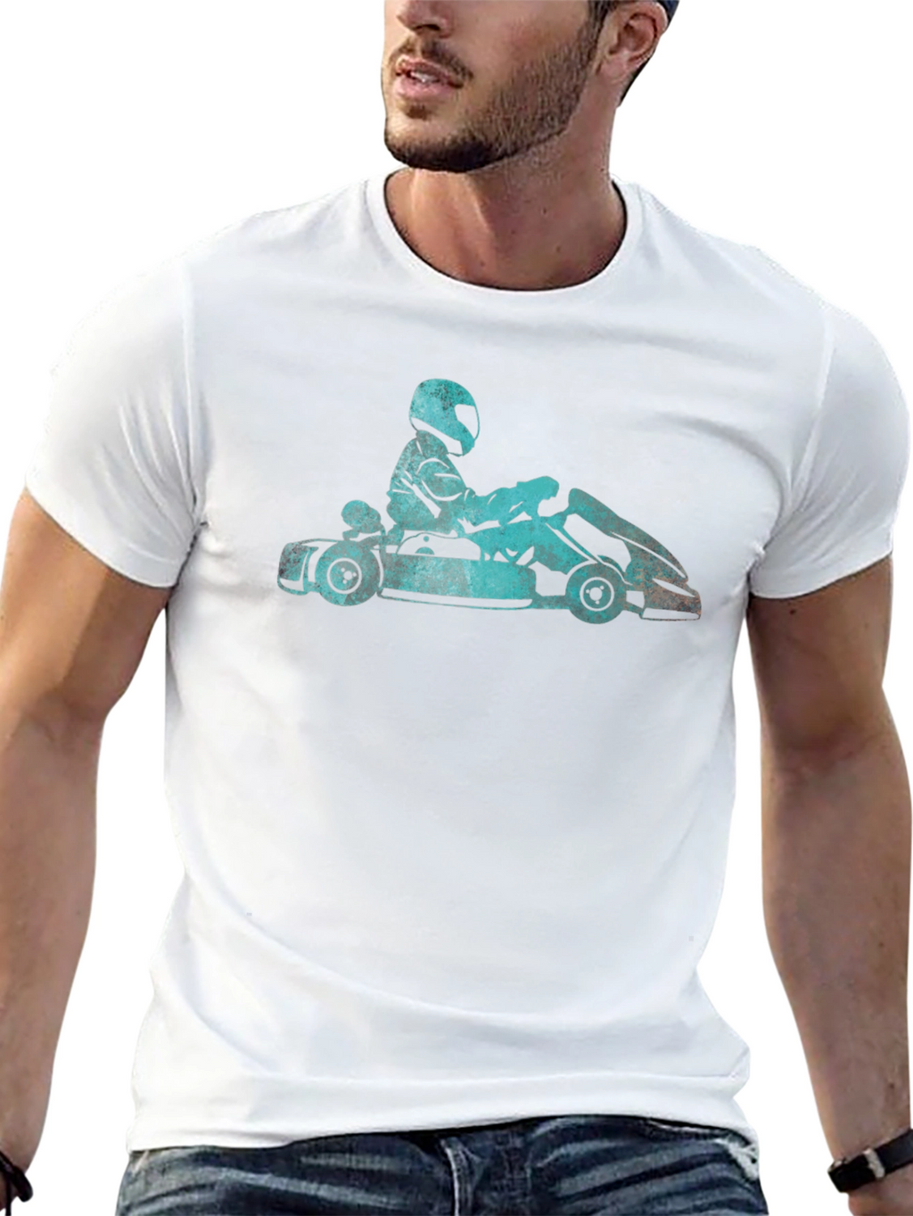 Go Karting T-Shirt - Black Cotton Tee