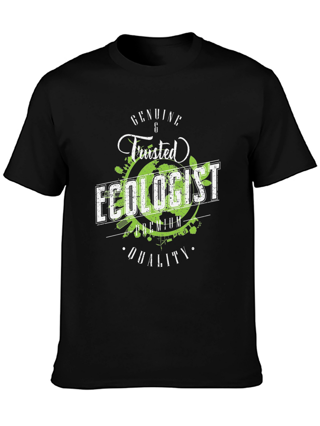 Genuine & Trusted Ecologist Premium Quality Black T-Shirt